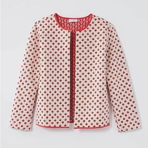 J. Jill Lightweight Mixed-Print Quilted Jacket